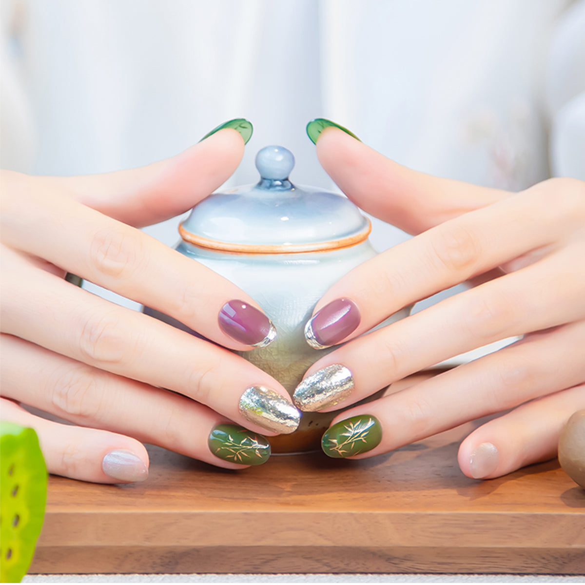 Fuchun Mountain | Traditional Handmade Reusable Press-on Nails