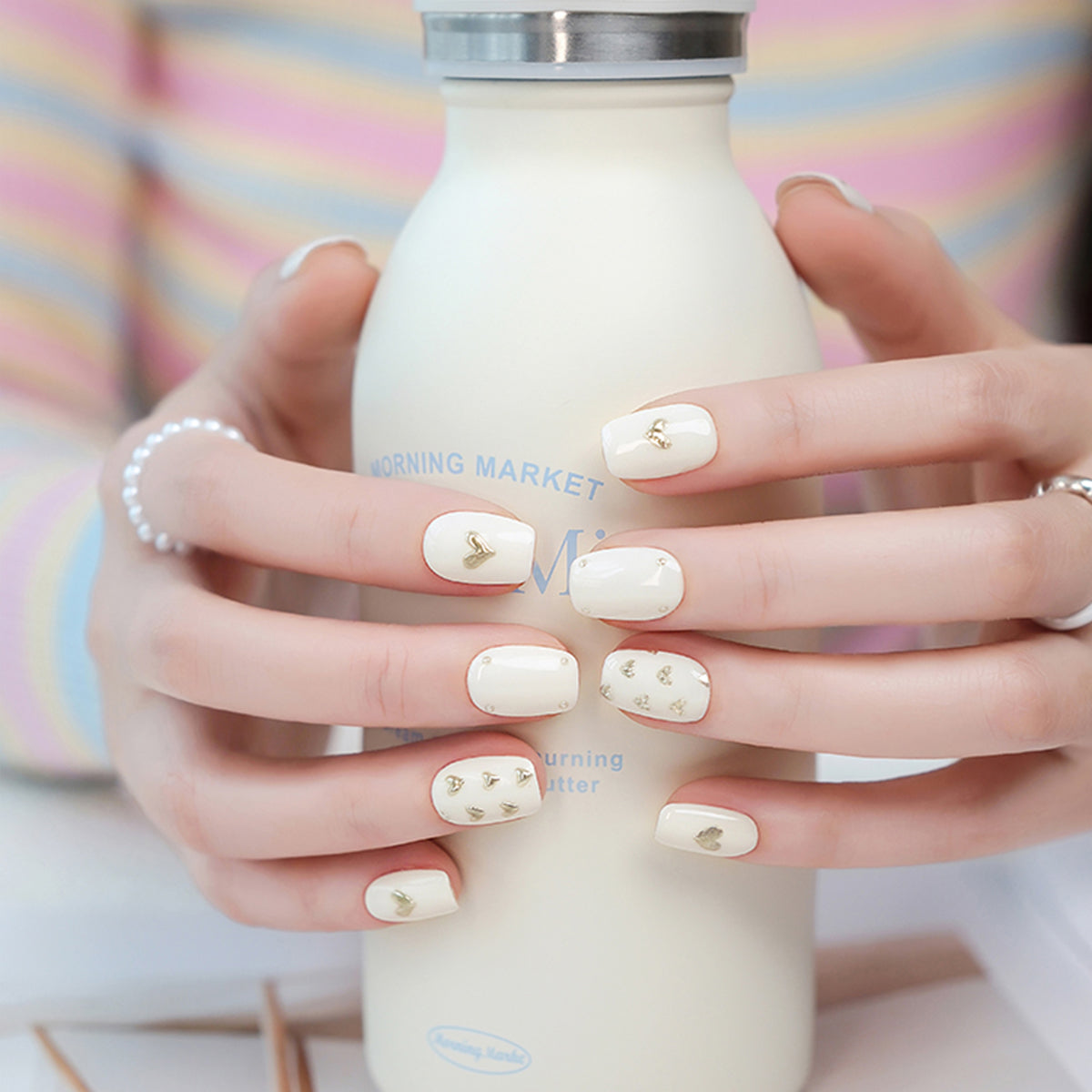 White Lovers | Graceful Handmade Reusable Press-on Nails