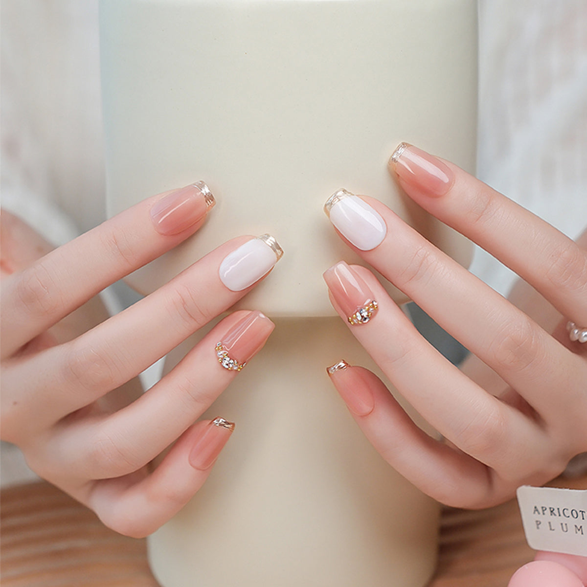 Peach Boba | Sensual Handmade Reusable Press-on Nails