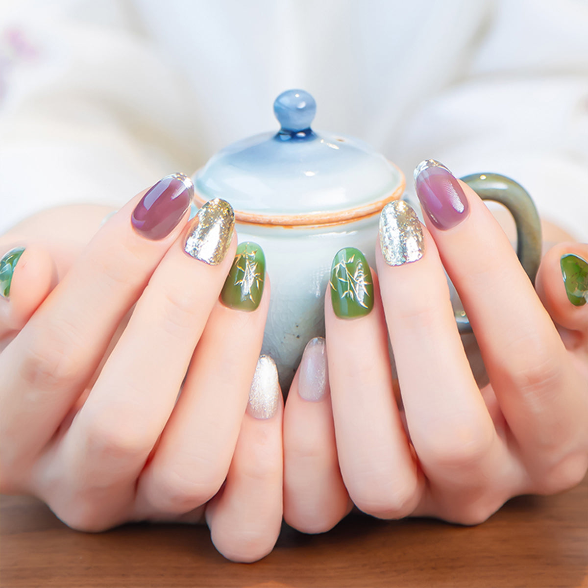 Fuchun Mountain | Traditional Handmade Reusable Press-on Nails