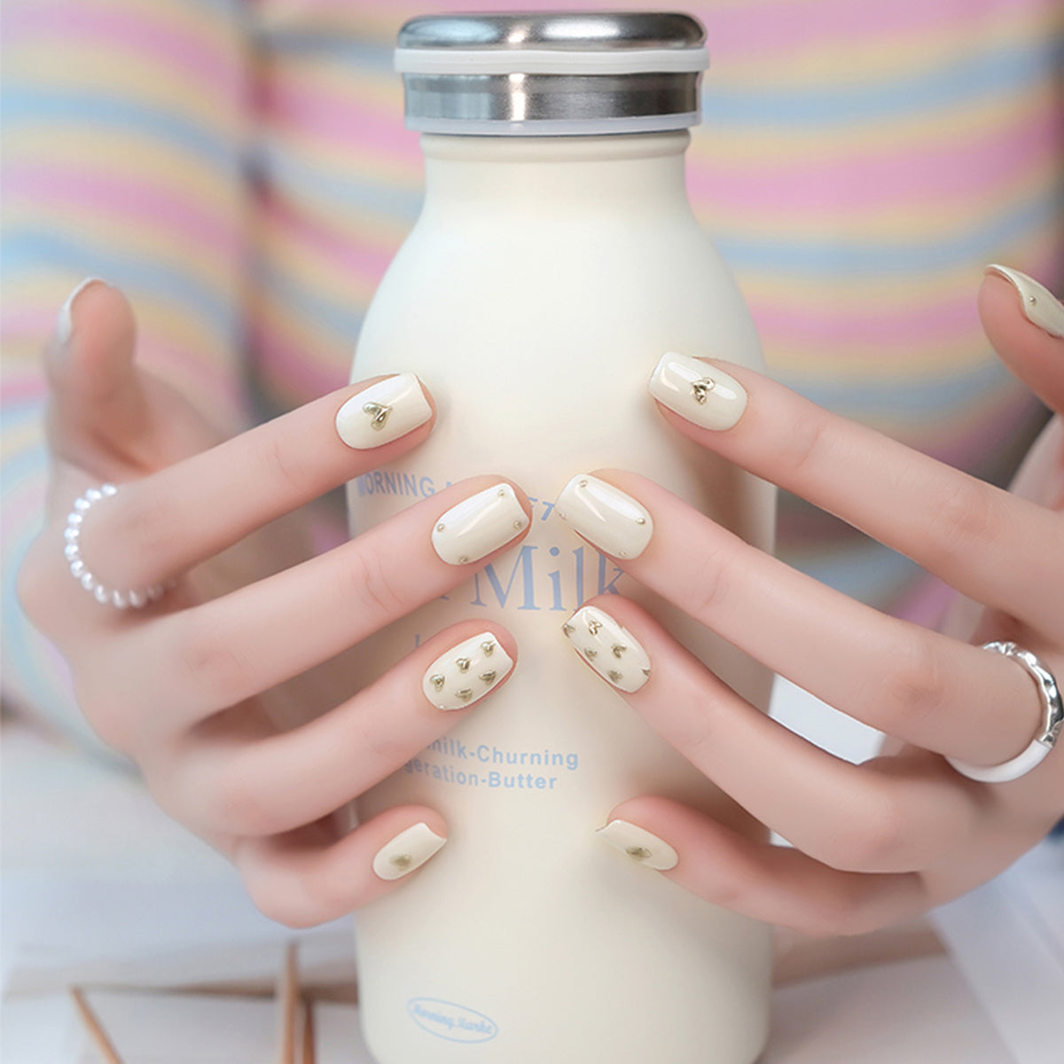 White Lovers | Graceful Handmade Reusable Press-on Nails