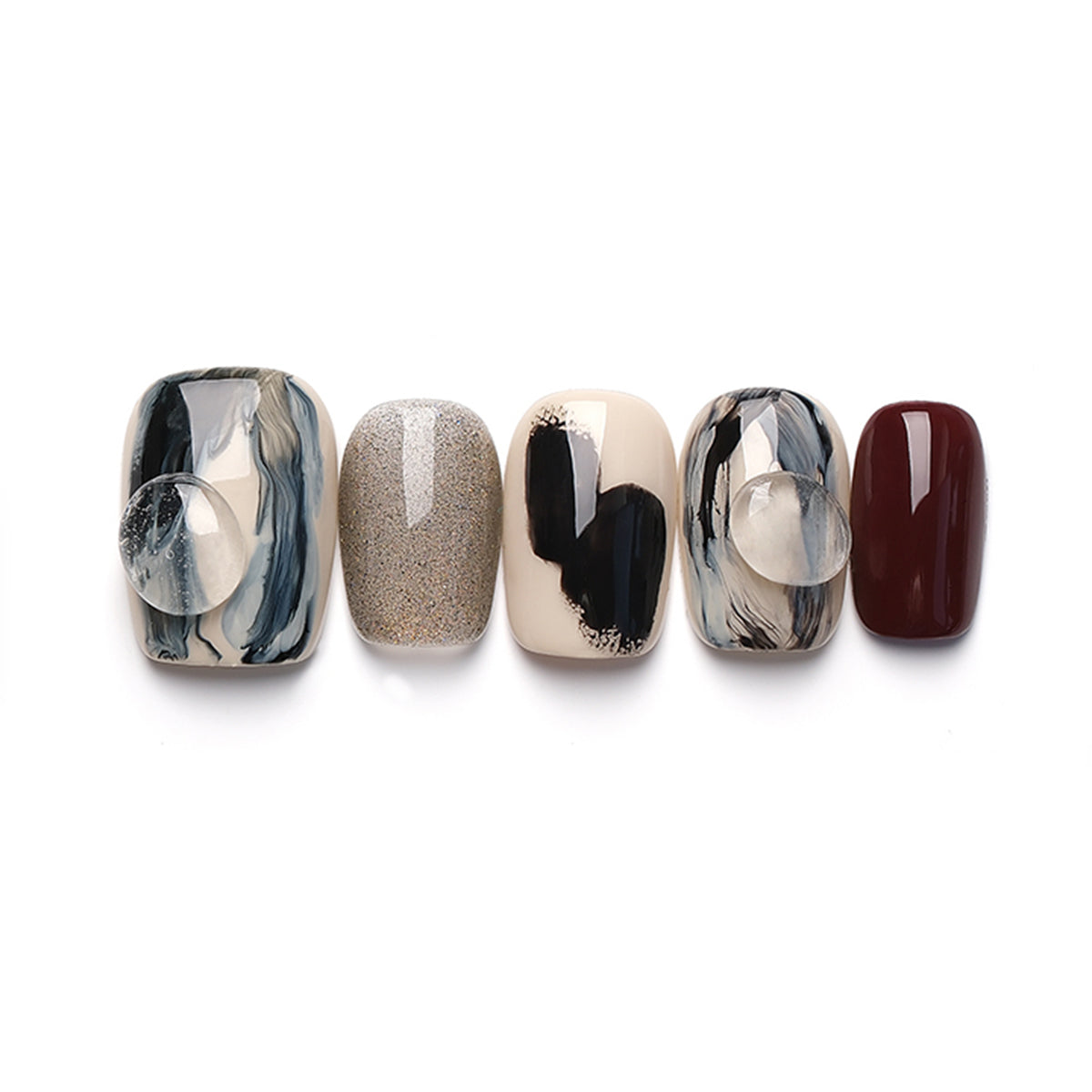 Taste | Sophisticated graceful Handmade Reusable Press-on Nails