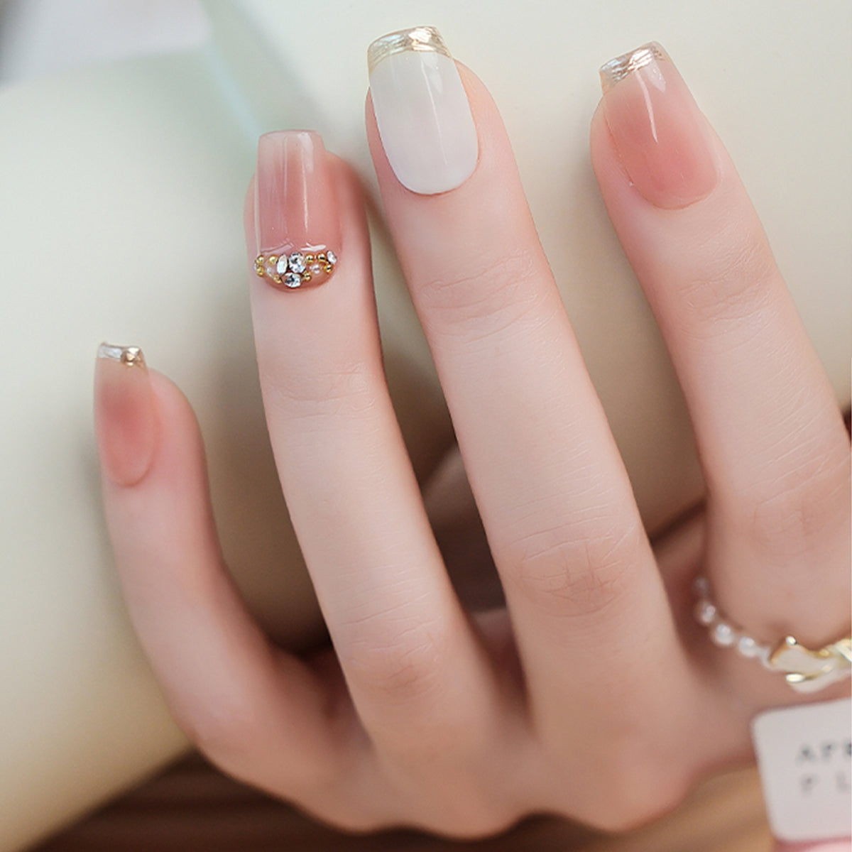 Peach Boba | Sensual Handmade Reusable Press-on Nails