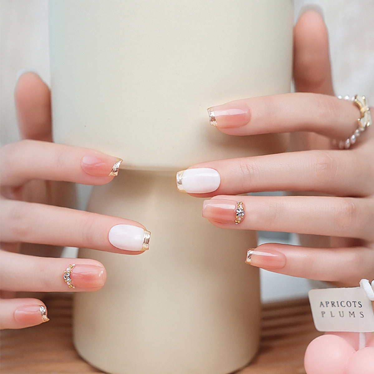 Peach Boba | Sensual Handmade Reusable Press-on Nails