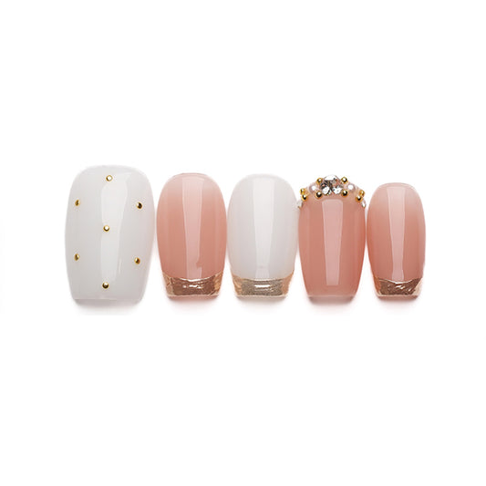 Peach Boba | Sensual Handmade Reusable Press-on Nails