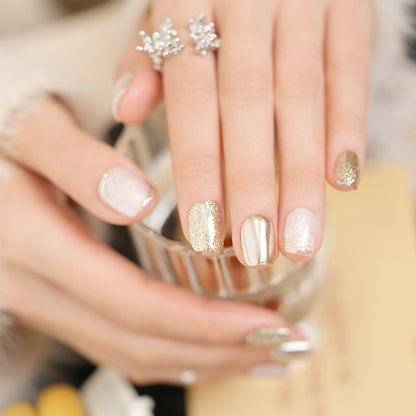 Luxury | Metallic Handmade Reusable Press-on Nails